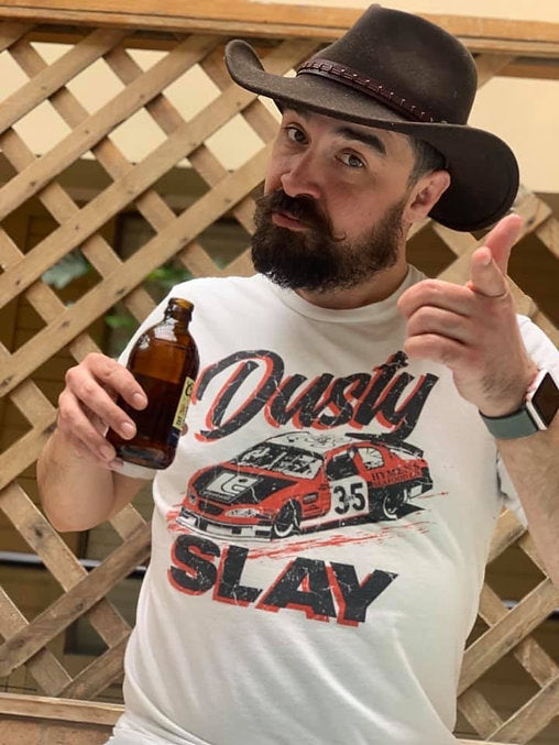 Dusty Slay White Racing Tee