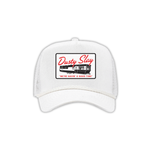 Mobile Home Trucker Hat - White