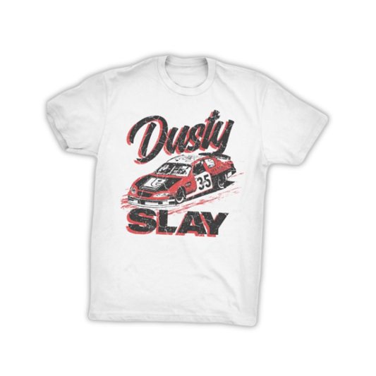 Dusty Slay White Racing Tee
